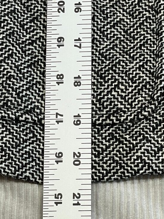 Nick & Mo Wool Blend Herringbone Blazer Jacket Grey Black Tweed Poetcore M - Picture 9 of 14